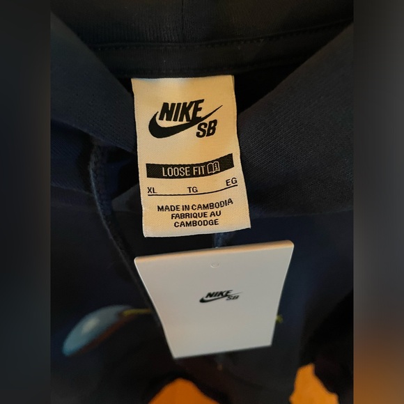 Nike SB navy blue sweatshirt with blue cherry - Picture 2 of 4